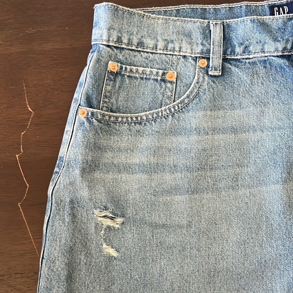 Gap Factory Denim Washwell Mini Skirt Light Wash - Picture 7 of 11